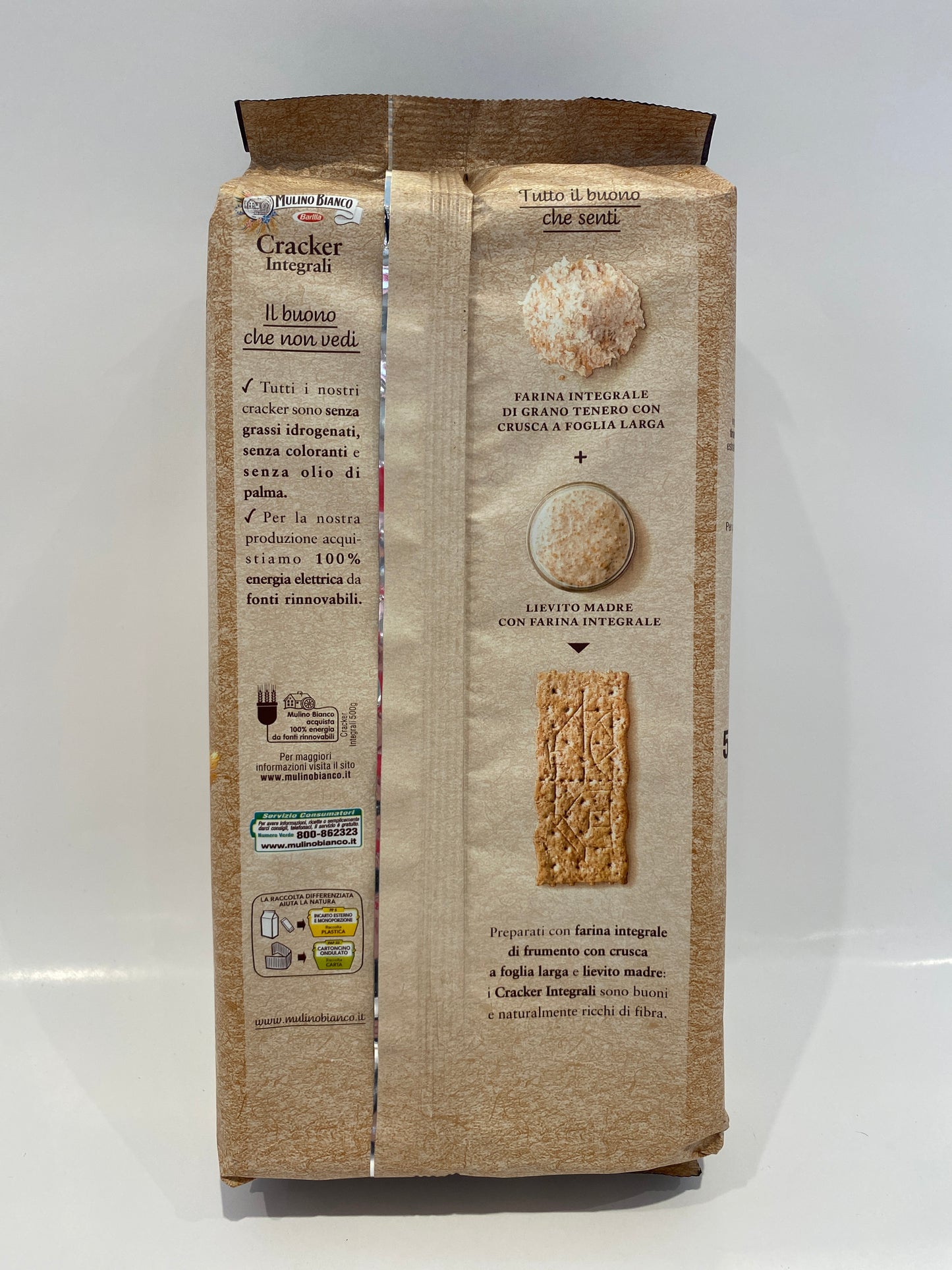 Mulino Bianco - Integrale Cracker - 500g (17.5 oz)