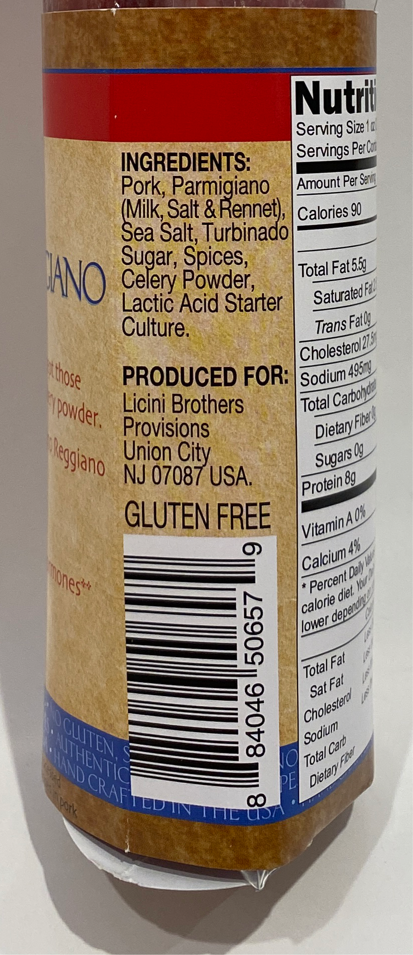 Licini - Uncured Parmigiano Reggiano Salame - (Gluten Free) - 7 oz