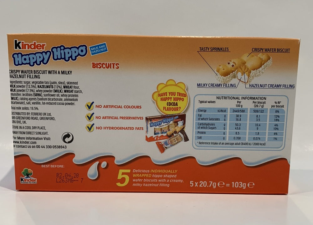 Kinder - Happy Hippo White - Milk and Hazelnut - 200g