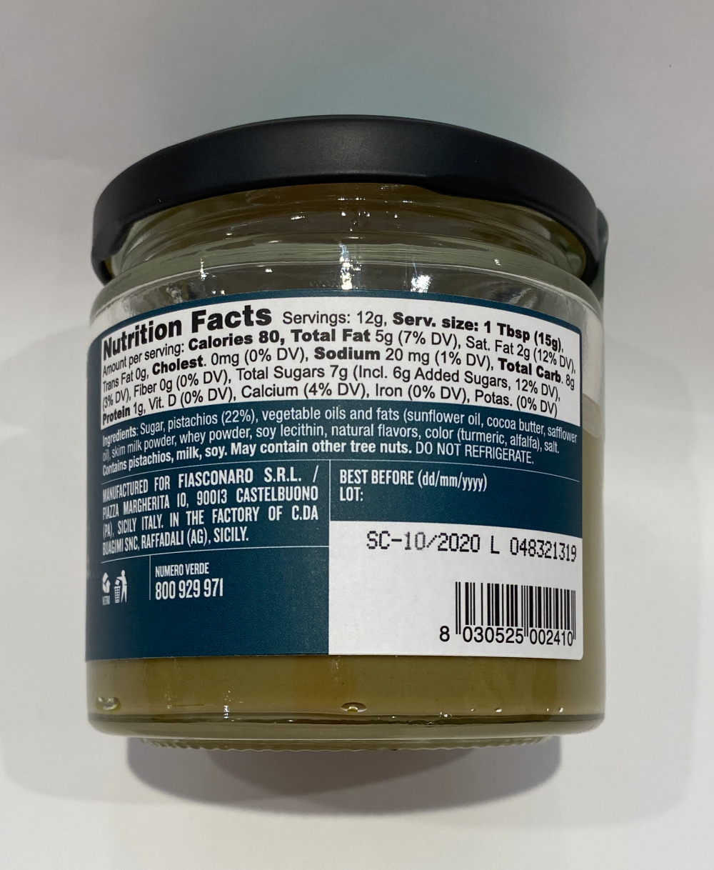 Fiasconaro - Pistacchio Cream Spread - 6.35 oz