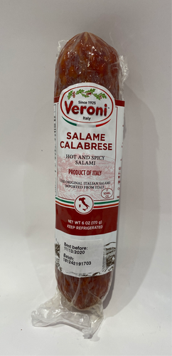 Veroni - Salame Calabrese - Hot And Spicy Salami - (Gluten Free) - 6 oz