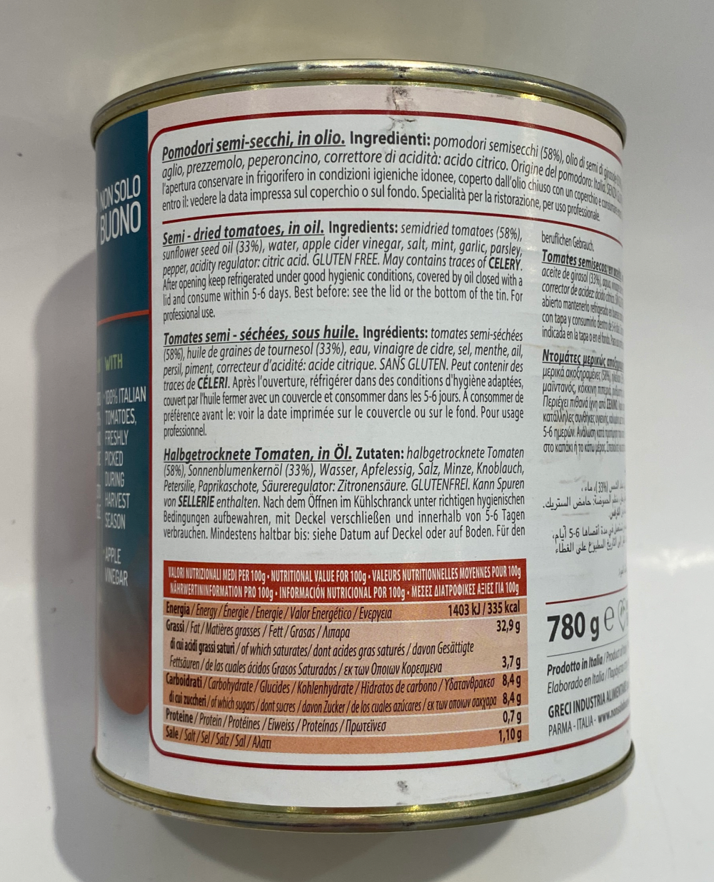 Greci - Pomodori Rustici Semi Dried - 27.51 oz