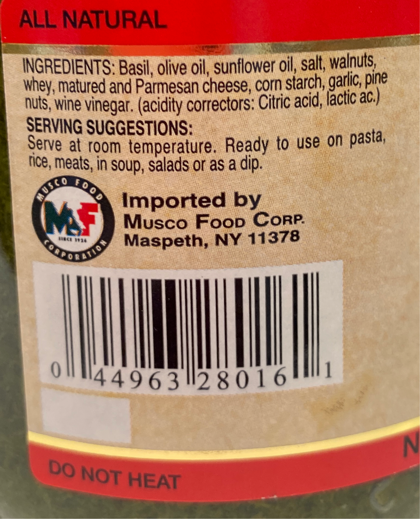 Vantia - Pesto Alla Genovese Basil Sauce - 17.5 oz