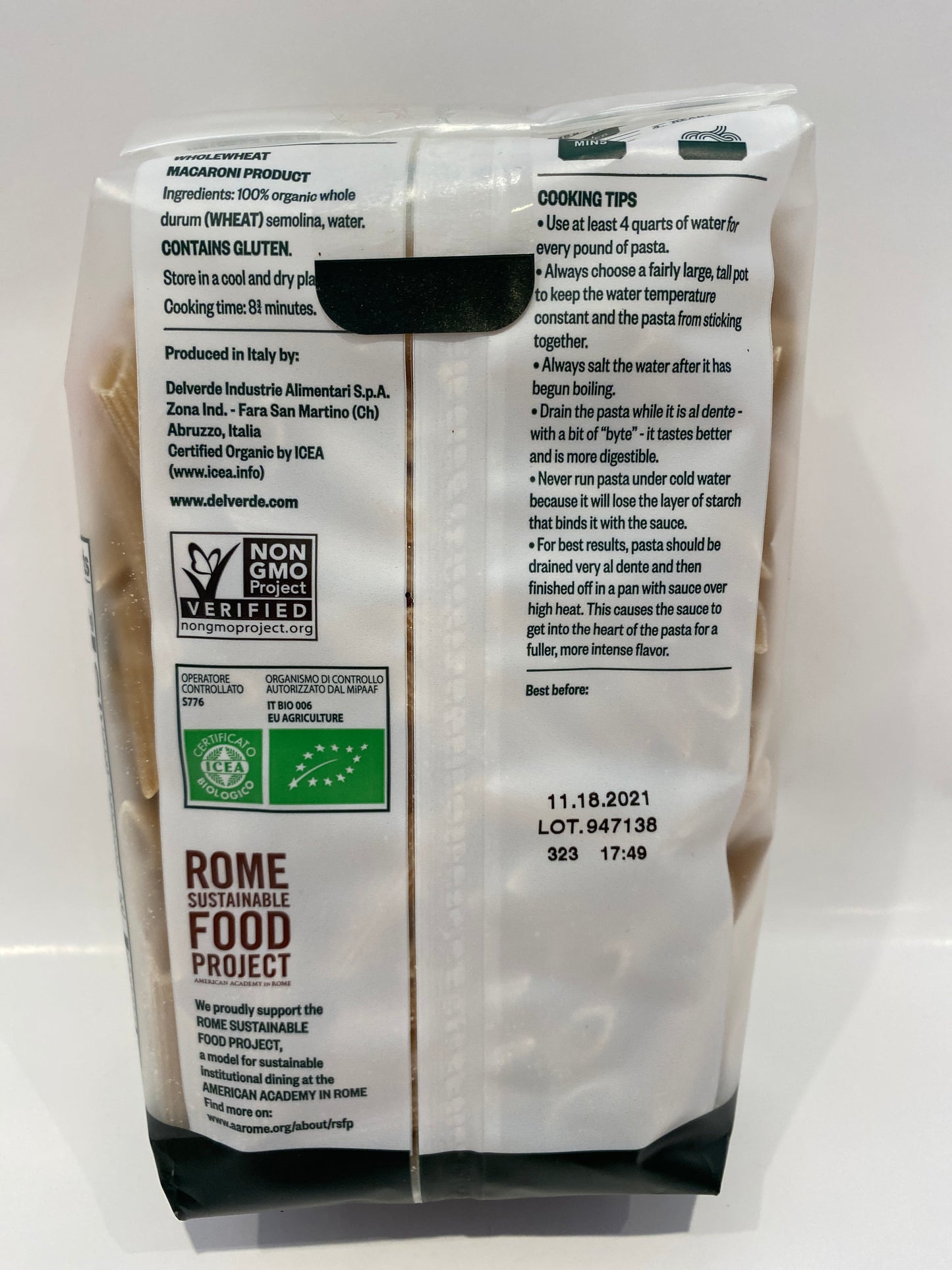 Delverde - Penne Rigate # 145  (Organic Whole Wheat) - 16 oz