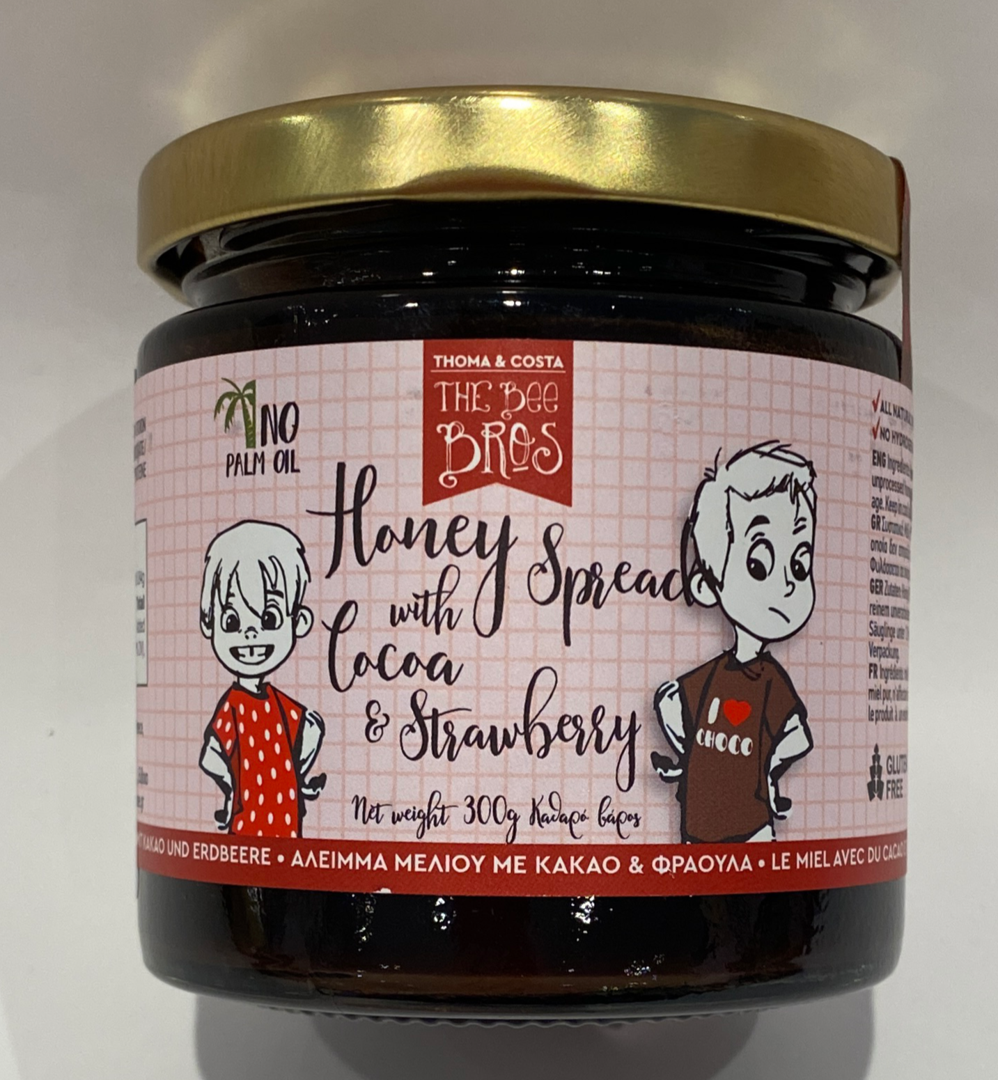 The Bee Bros - Honey Spread - With Cocoa & Strawberry - 10.6 oz