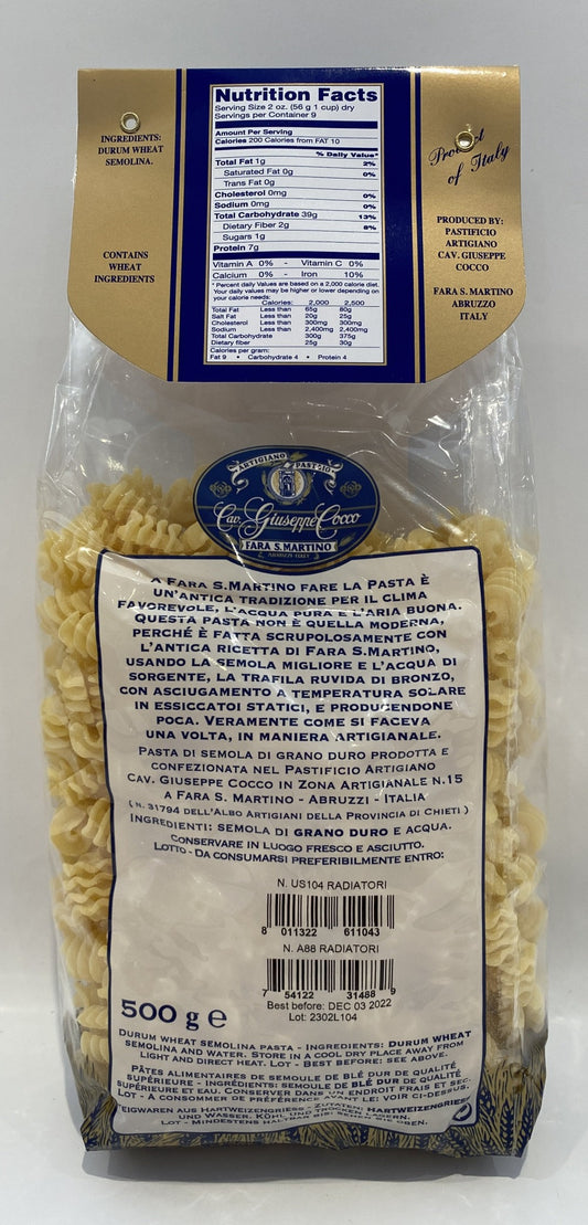 Giuseppe Cocco - Radiatori - 500g (17.6 oz)