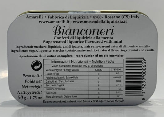 Amarelli - Bianconeri Mint Liquorice - 50g (1.75 oz)
