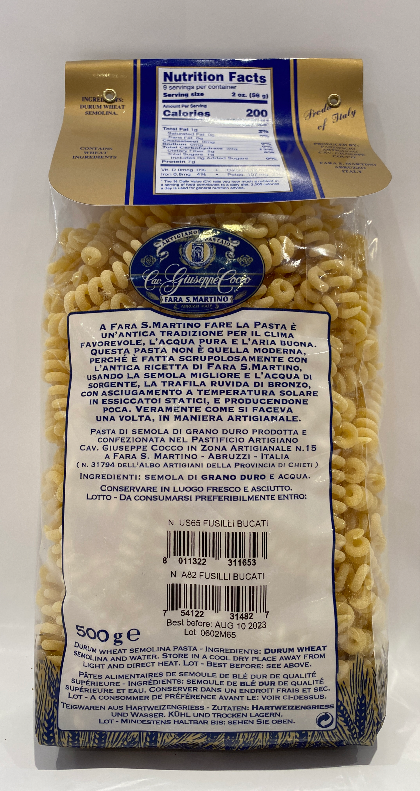 Giuseppe Cocco - Fusilli Bucati - 500g (17.6 oz)