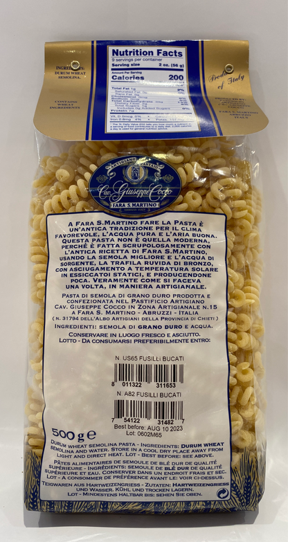 Giuseppe Cocco - Fusilli Bucati - 500g (17.6 oz)