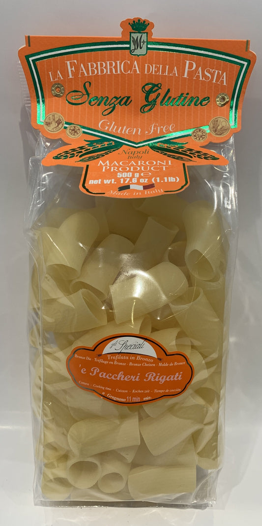 La Fabbrica Della Pasta di Gragnano - Paccheri Rigati Gluten Free - 500g (17.6 oz)