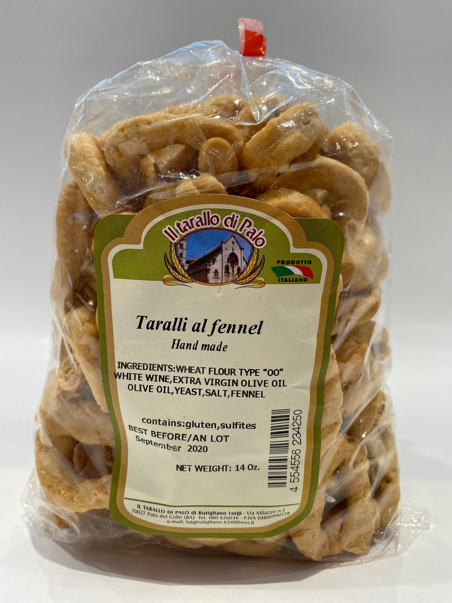 Il Tarallo Di Palo - Taralli Al Fennel - 14 oz