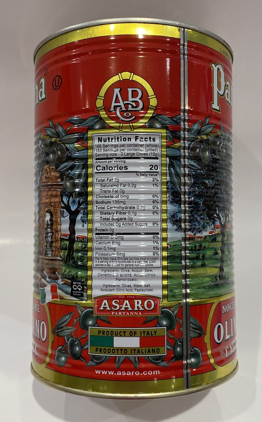 Partanna - Castelvetrano Green Olives - 4.1kg (114.62 oz)