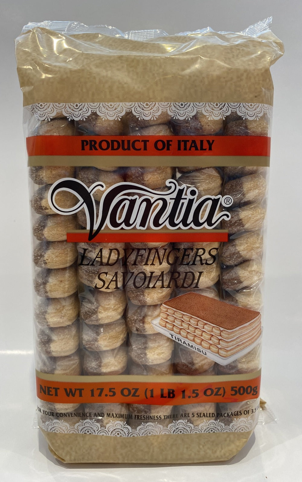 Vantia - Savoiardi 2 Flavors (Cacao and Plain) - 17.5 oz