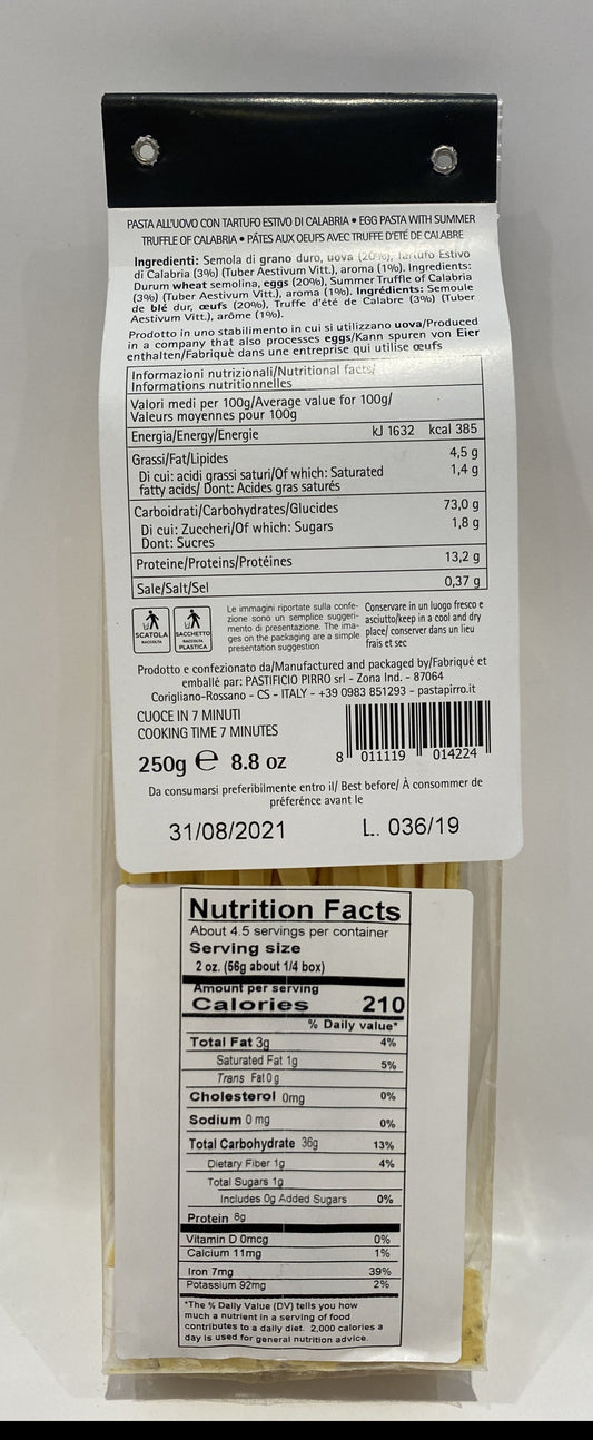 Pirro - Tagliatelle Con Tartufo - 8.8 oz