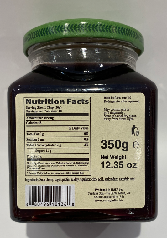 Casa Giulia - Sour Cherry Jam - 12.35 oz