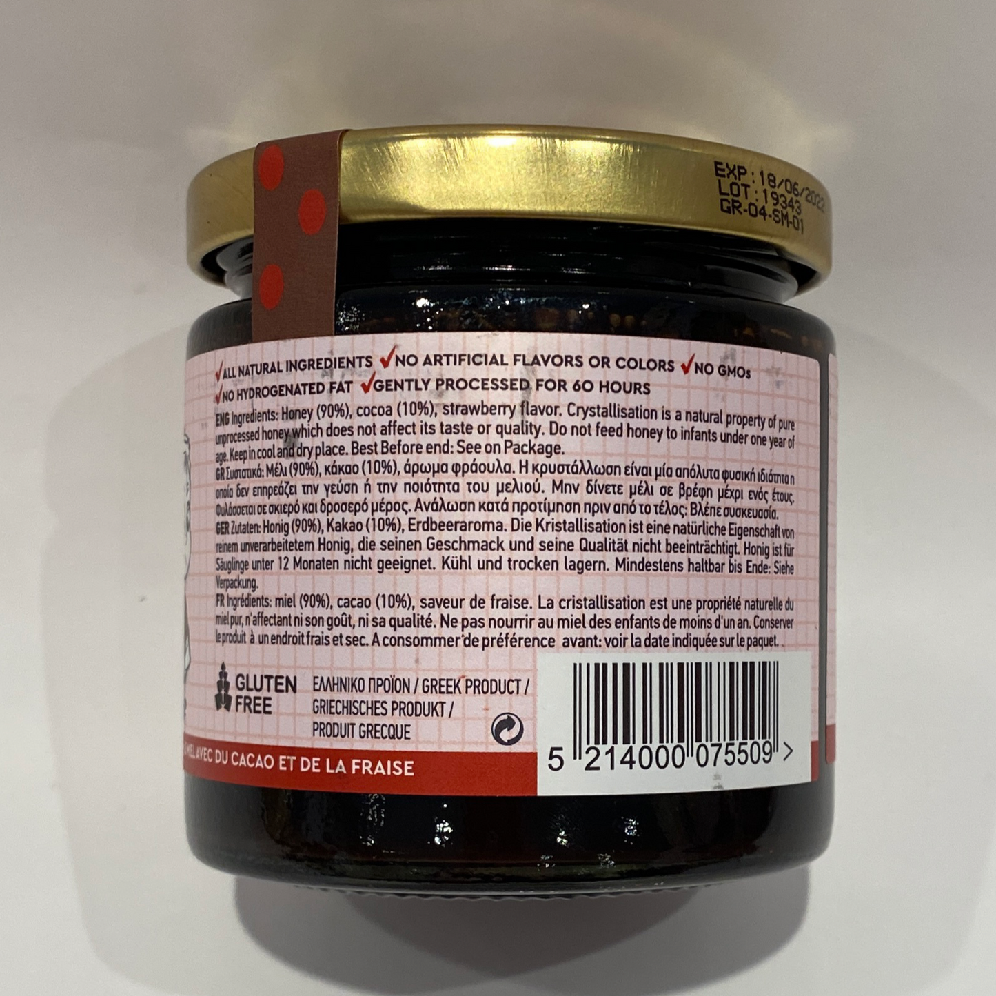 The Bee Bros - Honey Spread - With Cocoa & Strawberry - 10.6 oz