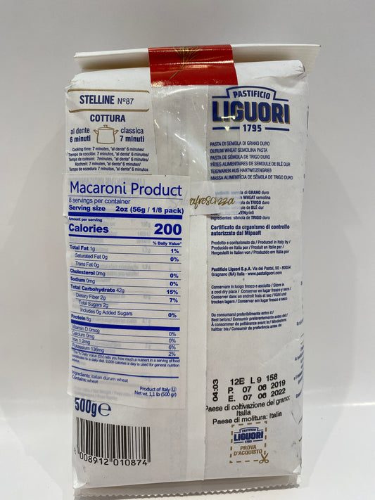 Liguori - Pasta di Gragnano I.G.P - Stelline #87 - 500 g