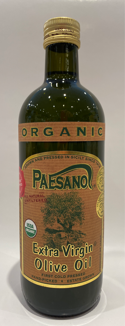 Paesano - Organic Extra Virgin Olive Oil - 1 Liter (33.8 fl oz)