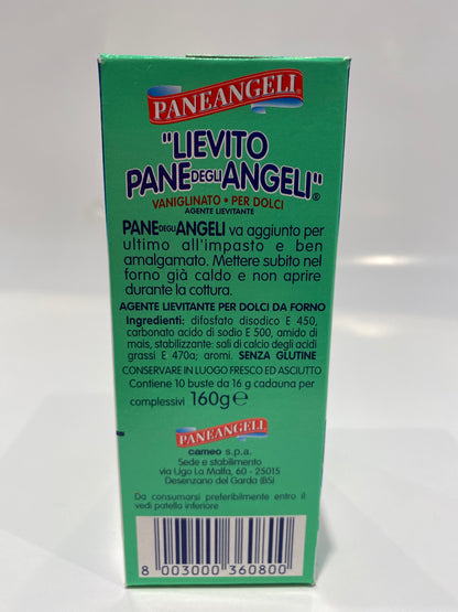 Paneangeli - Lievito - 10 Bags Pane Degli Angeli Vanigliato - 160g