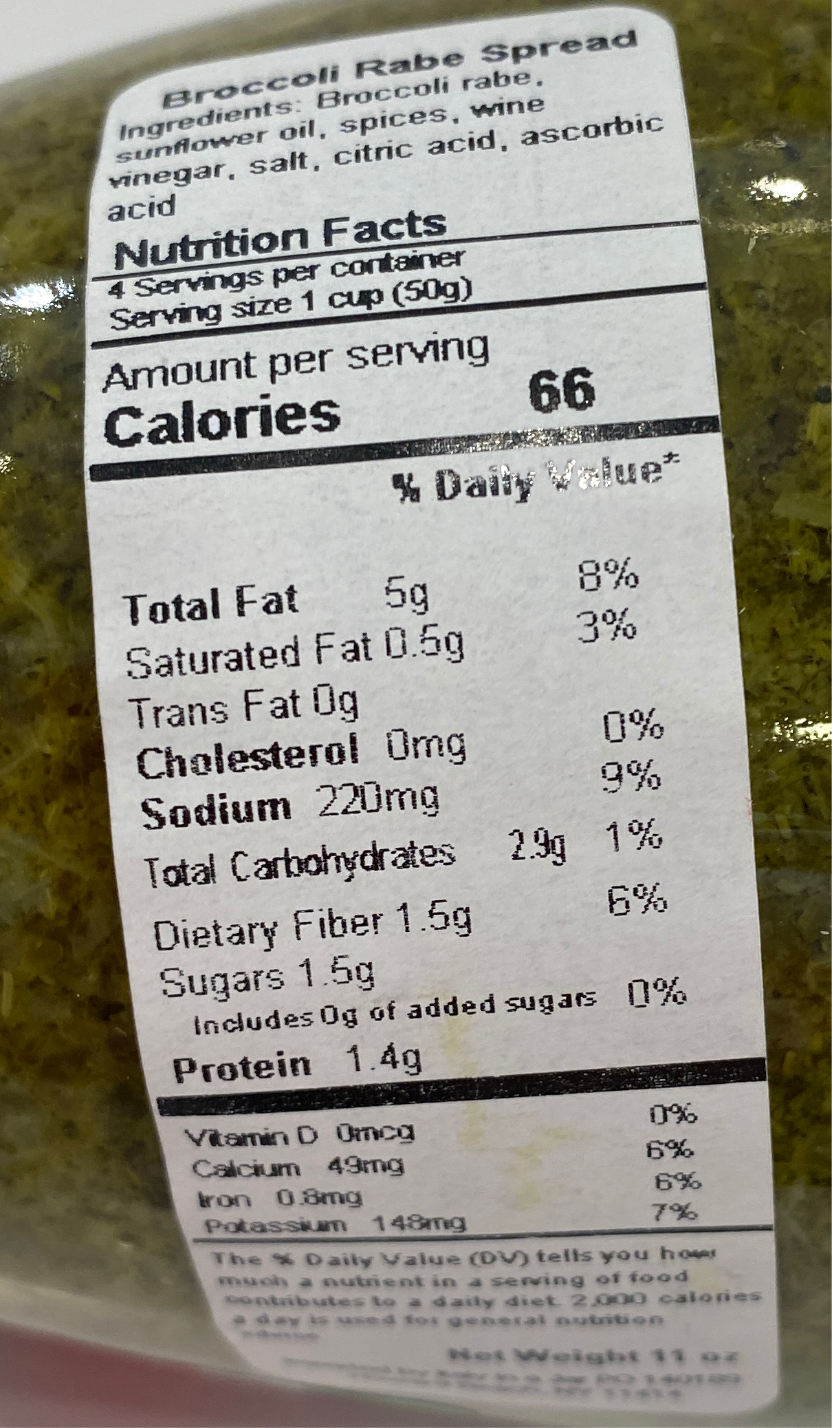 Natura E Bonta` - Pate` Di Cime Di Rapa - 10.40 oz