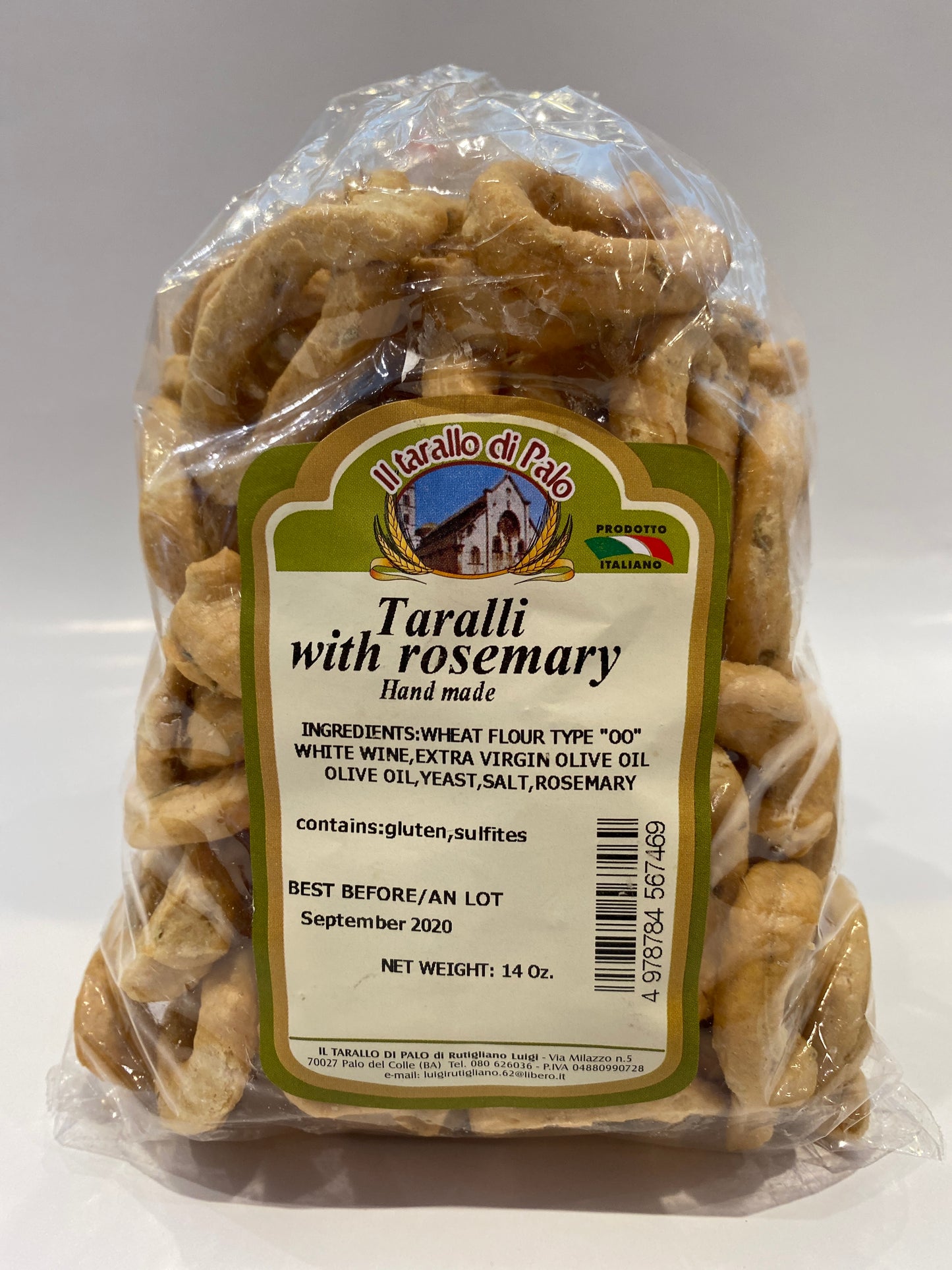 Il Tarallo Di Palo - Taralli With Rosemary - 14 oz