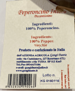 Gangi Dante - Peperoncino Intero - 1.06 oz