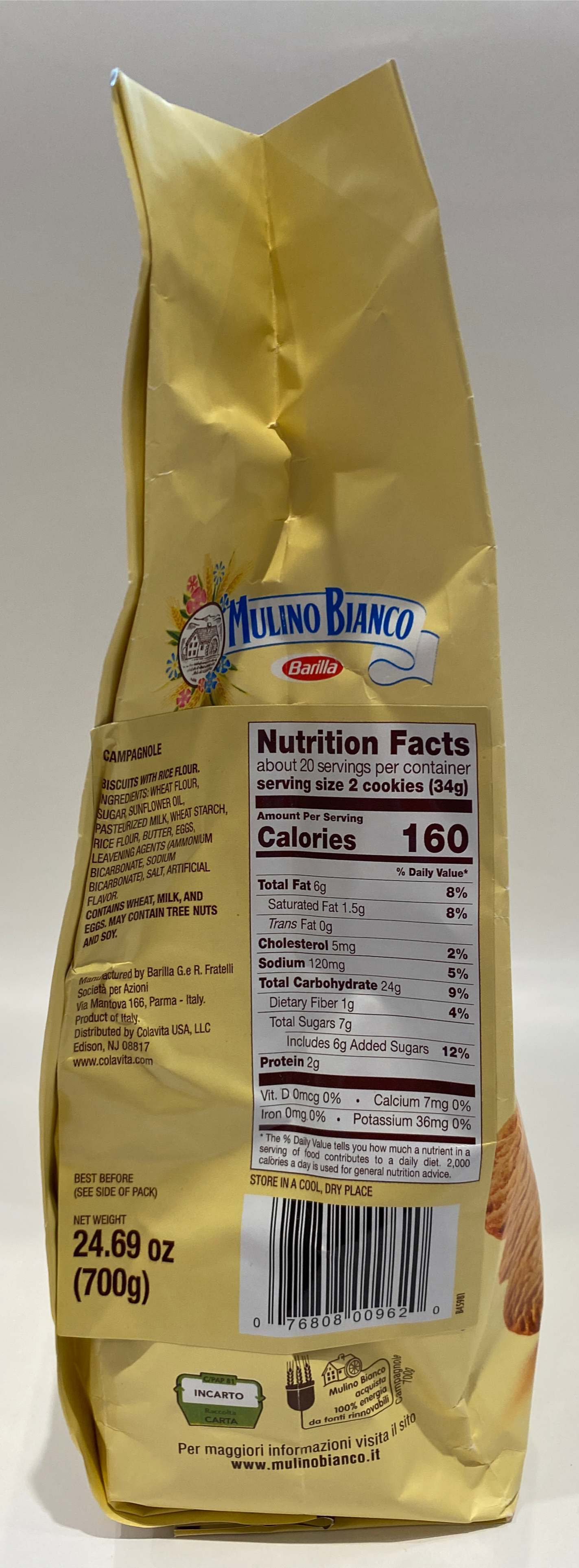 Mulino Bianco - Campagnole - Farina Di Riso -700g - 24.7 oz