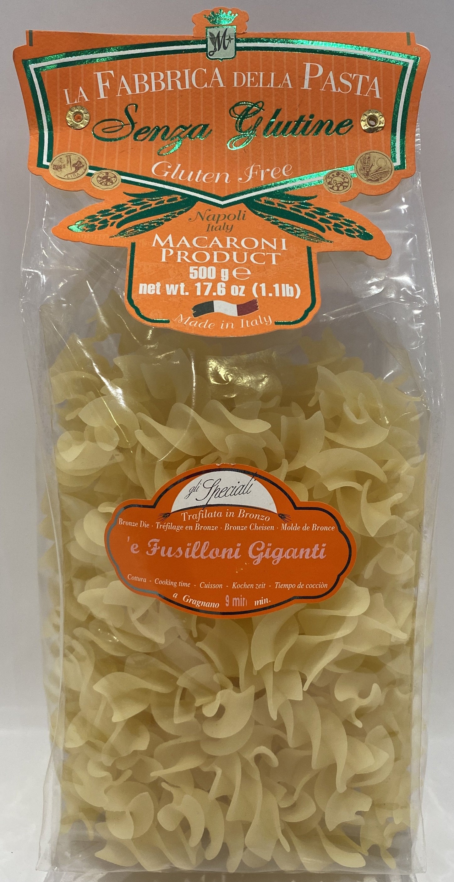 La Fabbrica Della Pasta Senza Glutine - `E Fusilloni Giganti - 17.6 oz