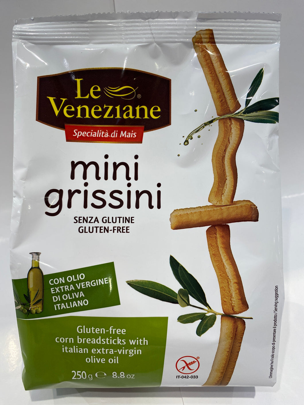 Le Veneziane - Mini Grissini con Olio Extra Vergine Di Oliva - 8.8 oz