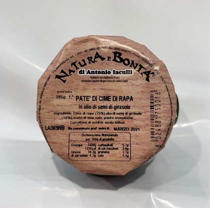 Natura E Bonta` - Pate` Di Cime Di Rapa - 10.40 oz