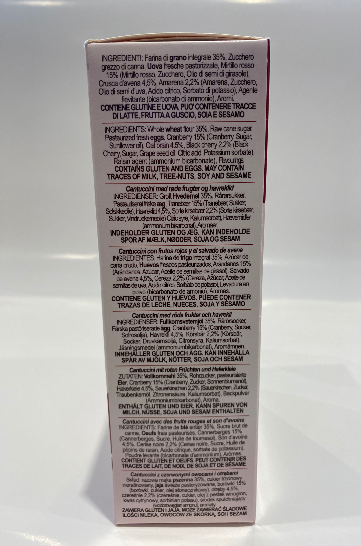 Pan Ducale Italy - Cantuccini Di Frutti Rossi & Crusca D'Avena - 6.35 oz