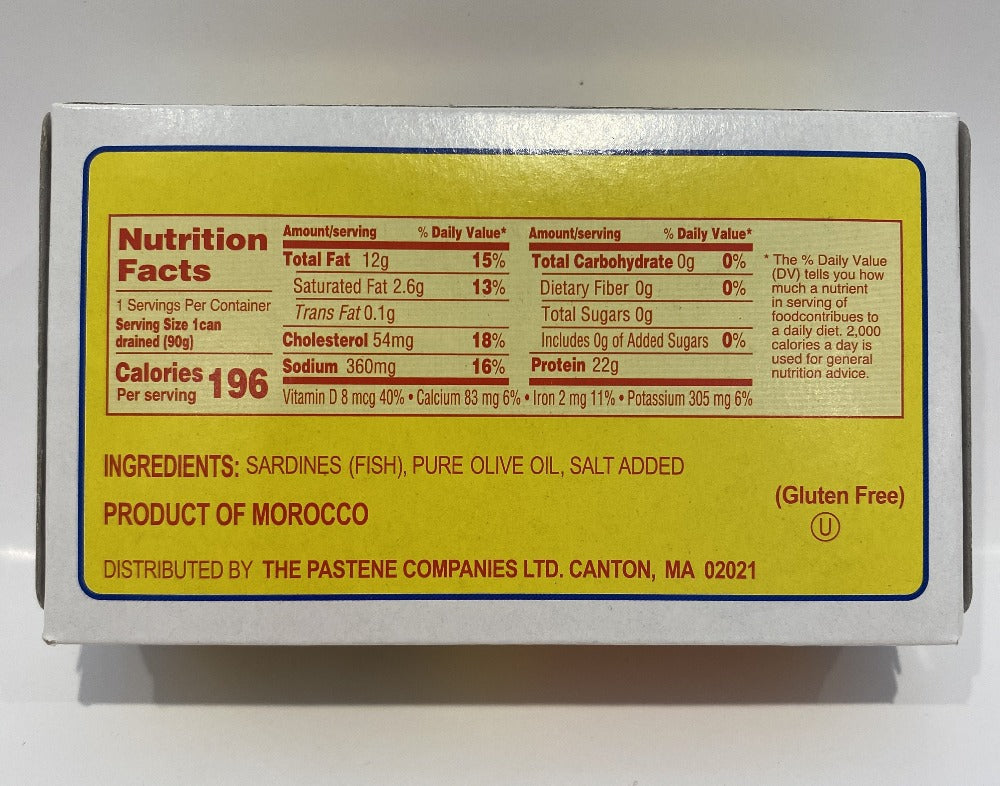 Pastene - Sardines in Olive Oil - 4.3 oz