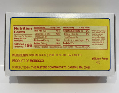 Pastene - Sardines in Olive Oil - 4.3 oz