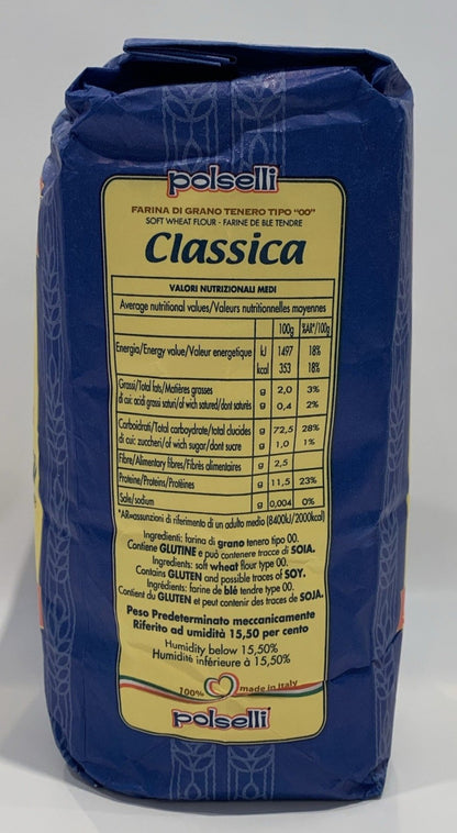 Polselli - Classica - Farina Di Grano Tenero Tipo "00" - 1000g (2.2 LB)