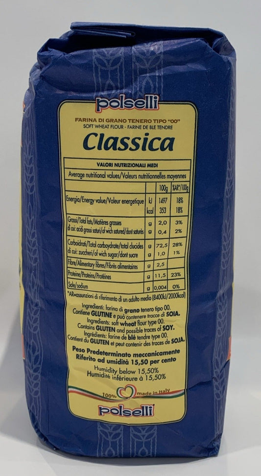 Polselli - Classica - Farina Di Grano Tenero Tipo "00" - 1000g (2.2 LB)