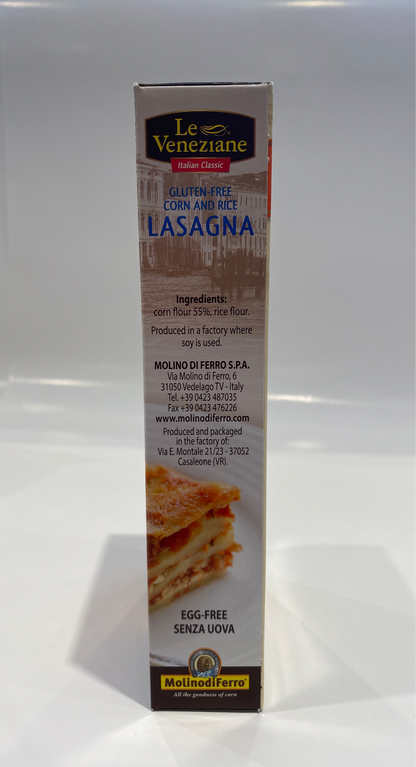 Le Veneziane - Lasagna Corn and Rice Pasta (Gluten Free) - 8.8 oz