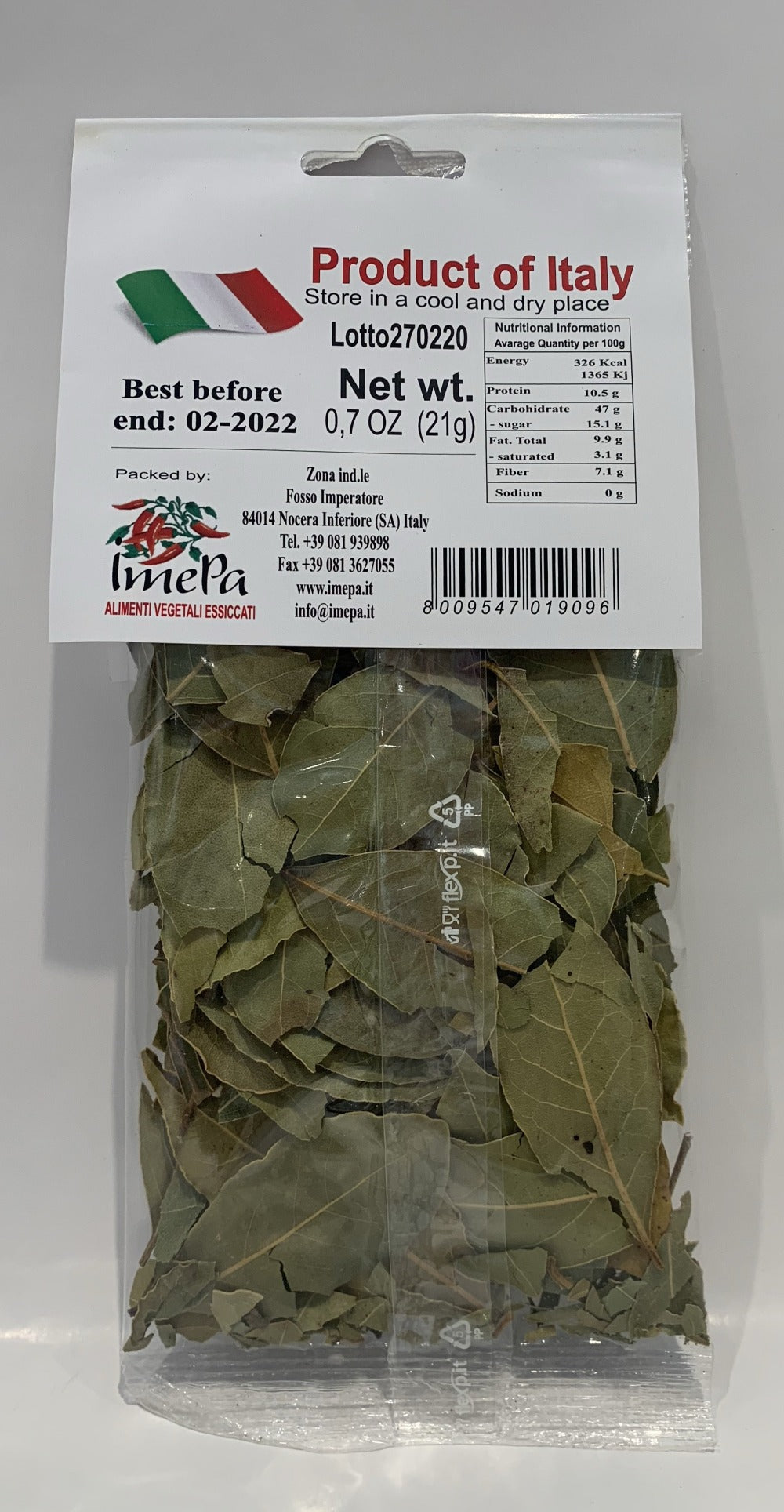 Marinella - Genuine Italian Dried Bay Leaf - 21g (0.7 oz)