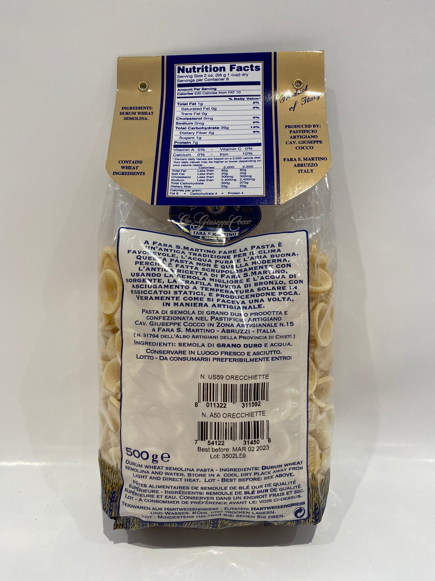 Giuseppe Cocco - Orecchiette - 500g (17.6 oz)