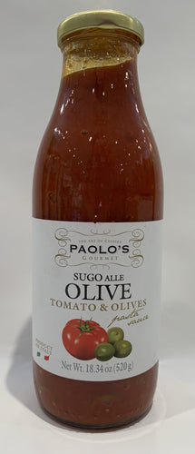 Paolo's - Tomato Sauce With Olives - 520g (18.34 oz)