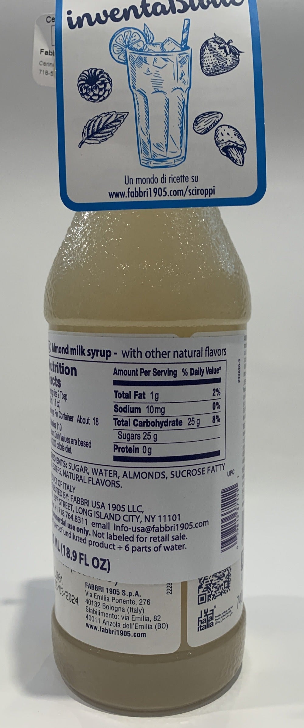 Fabbri - Latte Di Mandorla - 560ml (18.9 fl oz)