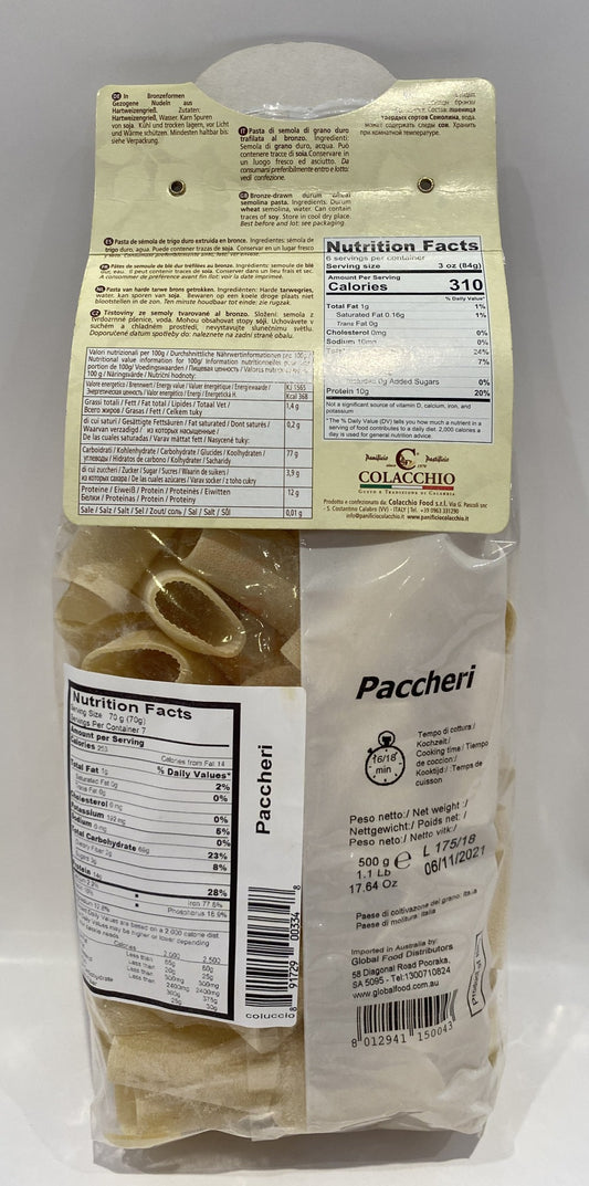 La Pasta Di Mamma Isa - Colacchio Paccheri - 17.64 oz