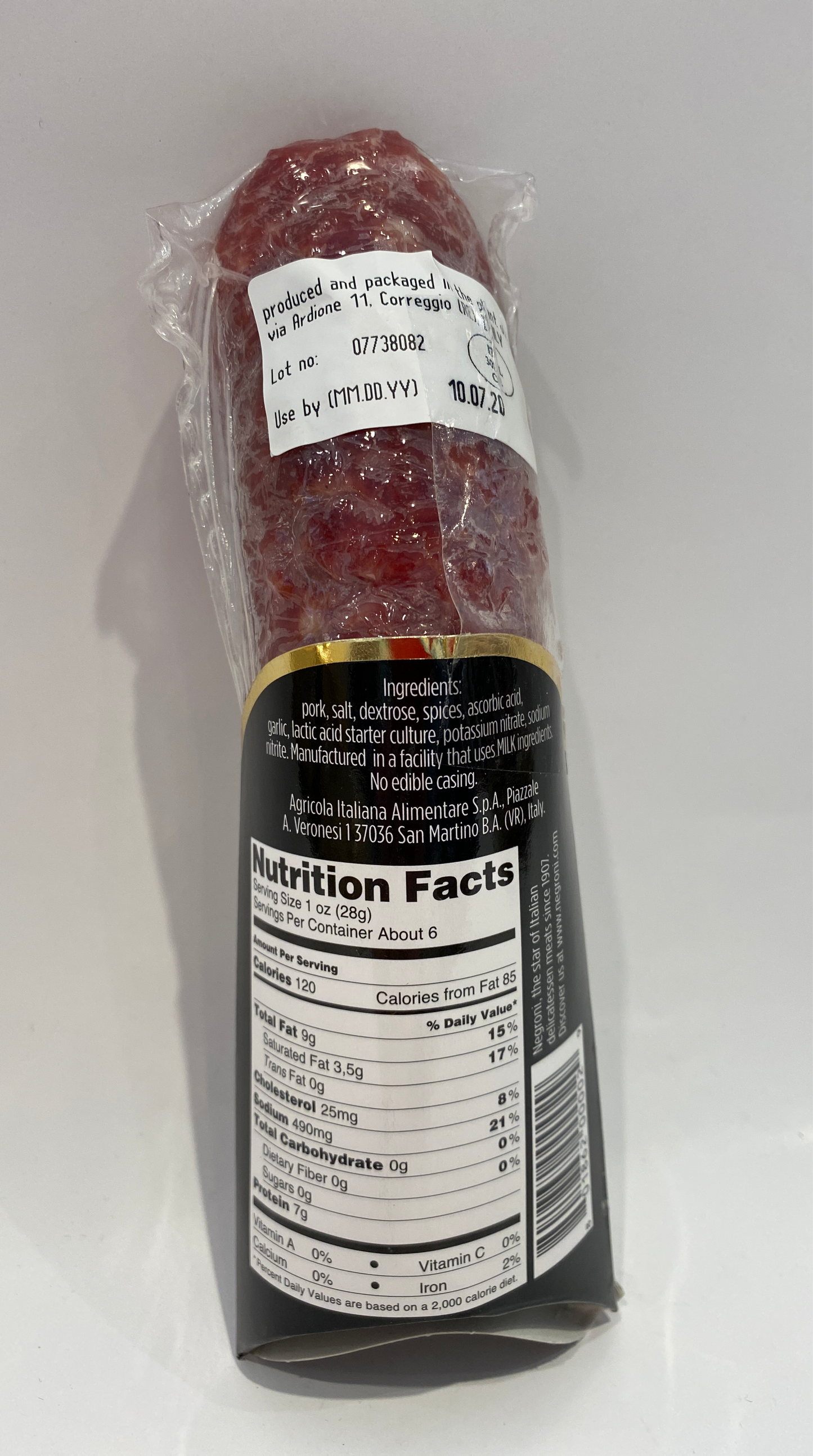 Negroni - Salame Negronetto (Gluten Free) - 5.5 oz