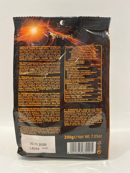 Vergani - Rum Dark Chocolate - 7.05 oz