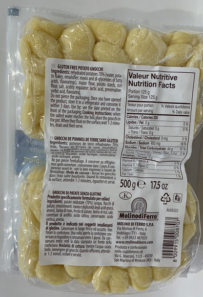 Le Veneziane - Potato Gnocchi - Gluten Free - 500g (17.5oz)