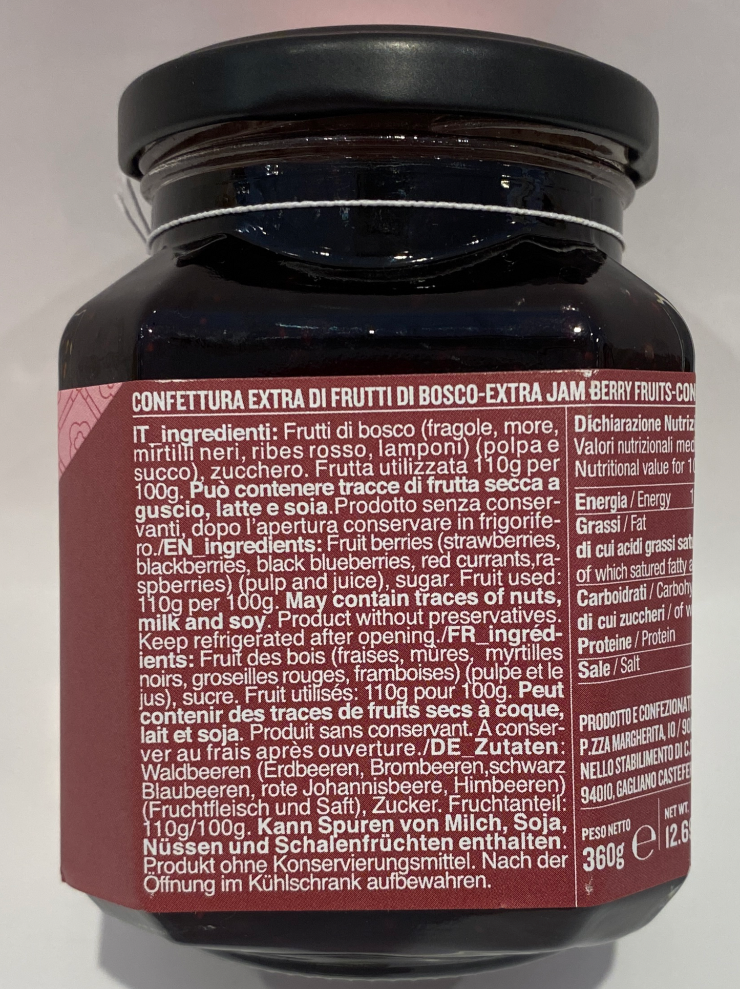 Fiasconaro - Berry Fruit Extra Jam - 360g (12.69oz)