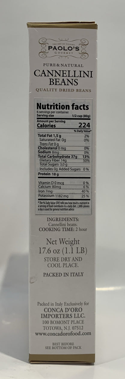 Paolo's - Dry Cannellini White Beans - 500g (17.6 oz)