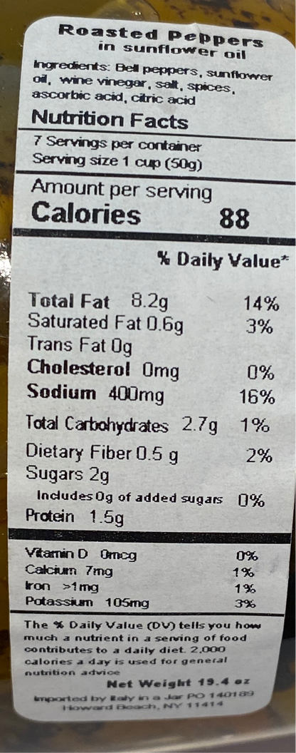 Natura E Bonta` - Peperoni Alla Brace - 19.40 oz