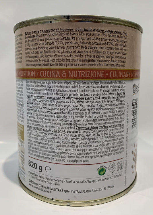 Greci - Zuppa Di Farro E Legumi - 820gr (28.92oz)
