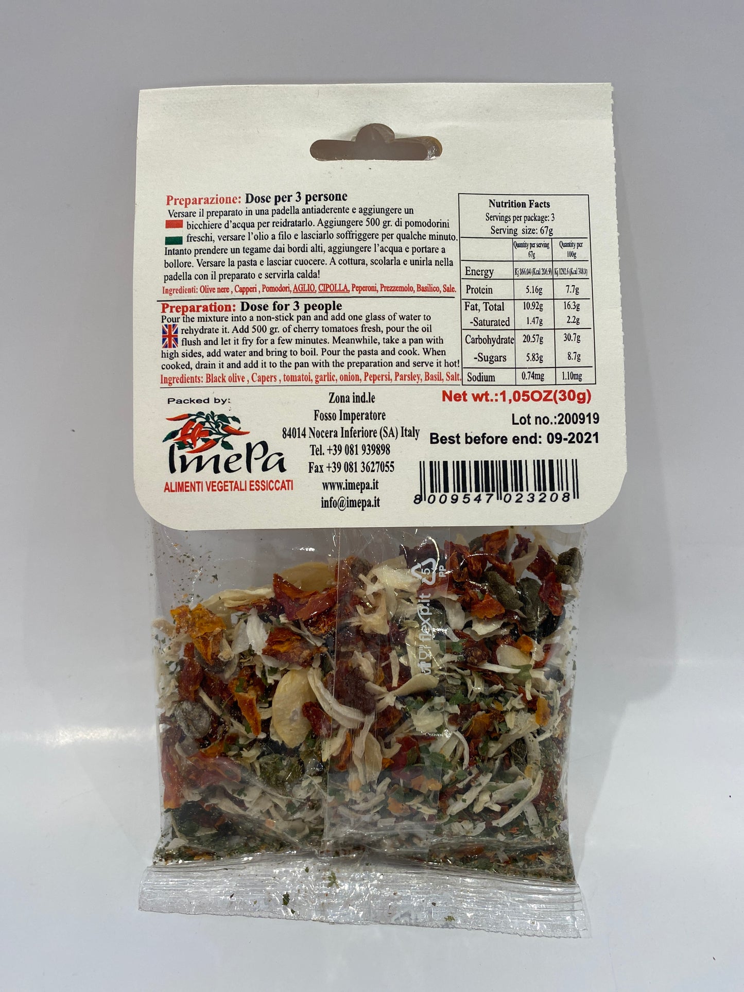 Marinella - Linguine Alla Puttanesca Mix Herbs And Spices - 1.05 oz