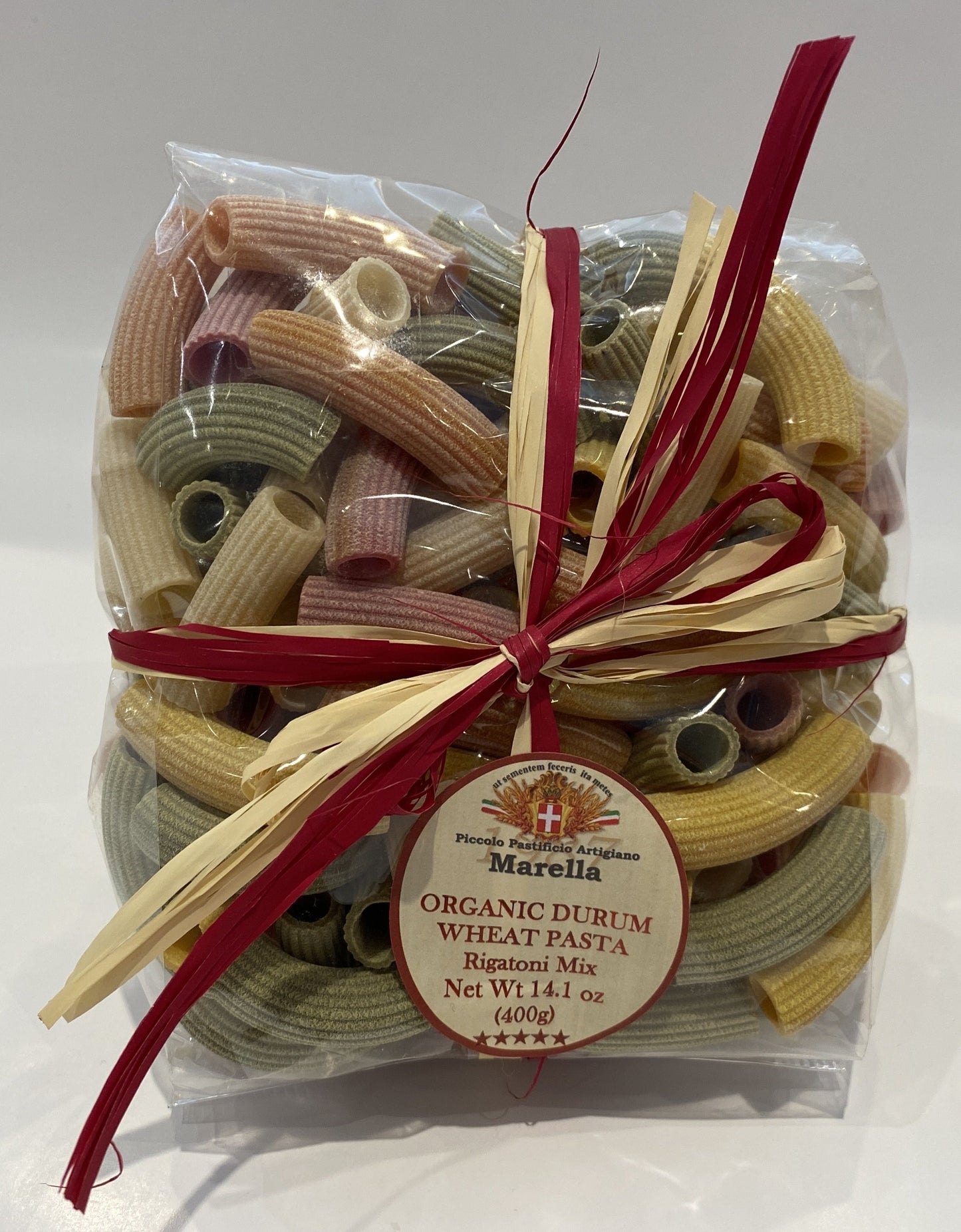 Marella - Trio Color Rigatoni Mix - Organic Wheat Pasta - 14.1 oz